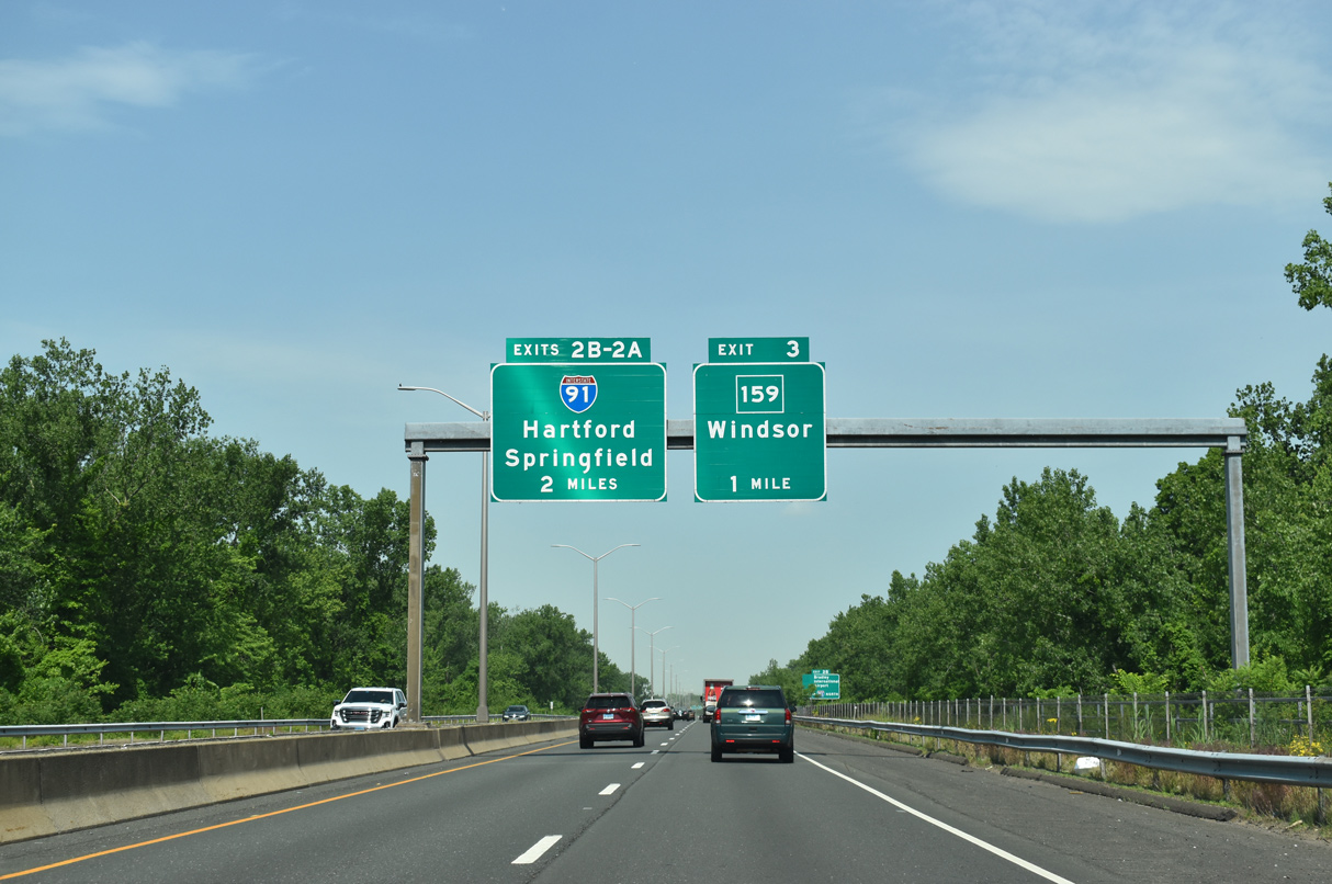 I-291 west at I-91/Route 218 - South Windsor, CT
