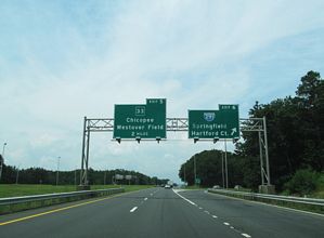I-90/Mass Pike west at I-291 - Springfield, MA