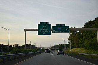 I-91 north at I-291/Route 218 - Windsor, CT