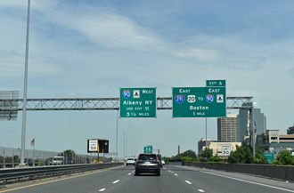 I-91 north at I-291/US 20 - Springfield, MA