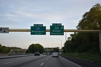 I-91 south at I-291/Route 218 - Windsor, CT