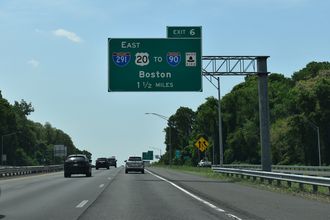 I-91 south at I-291/US 20 - Chicopee, MA