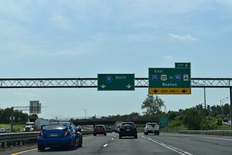 I-91 south at I-291/US 20 - Springfield, MA