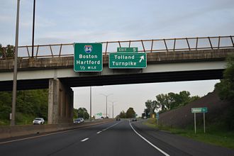 I-291 east at I-84 - Manchester, CT