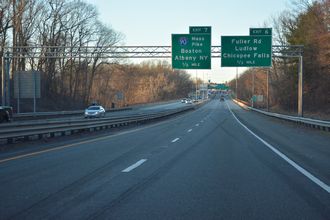 I-291 east at I-90/Mass Pike - Chicopee, MA