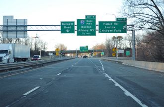 I-291 east at I-90/Mass Pike - Chicopee, MA