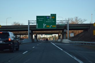 I-291 east at I-90/Mass Pike - Chicopee, MA