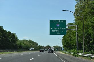 I-291/US 20 west at I-91 - Springfield, MA