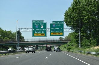 I-291/US 20 west at I-91 - Springfield, MA