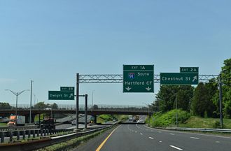 I-291/US 20 west at I-91 - Springfield, MA
