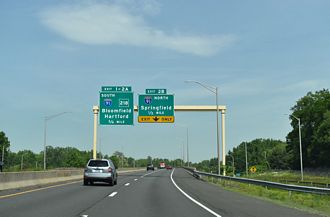 I-291 west at I-91/Route 218 - Windsor, CT