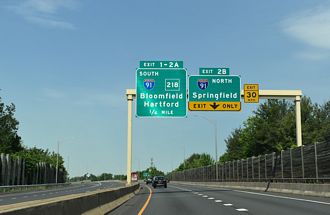 I-291 west at I-91/Route 218 - Windsor, CT
