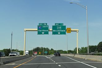 I-291 west at I-91/Route 218 - Windsor, CT