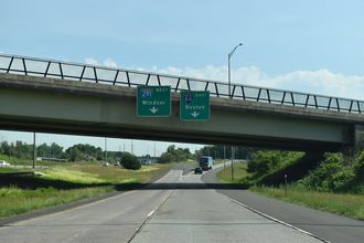 I-384 west at I-84/291 - Manchester, CT
