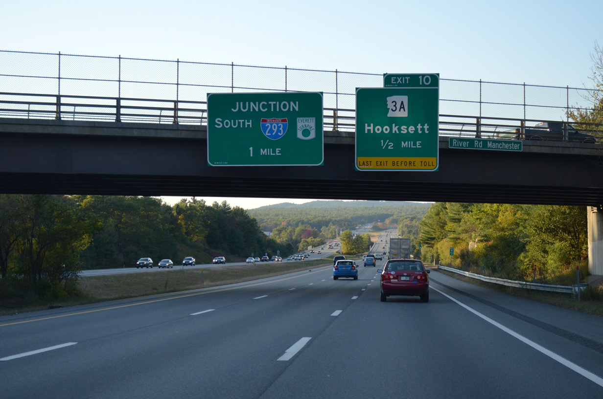 I-93 north at I-293/Everett Tpk - Manchester, NH