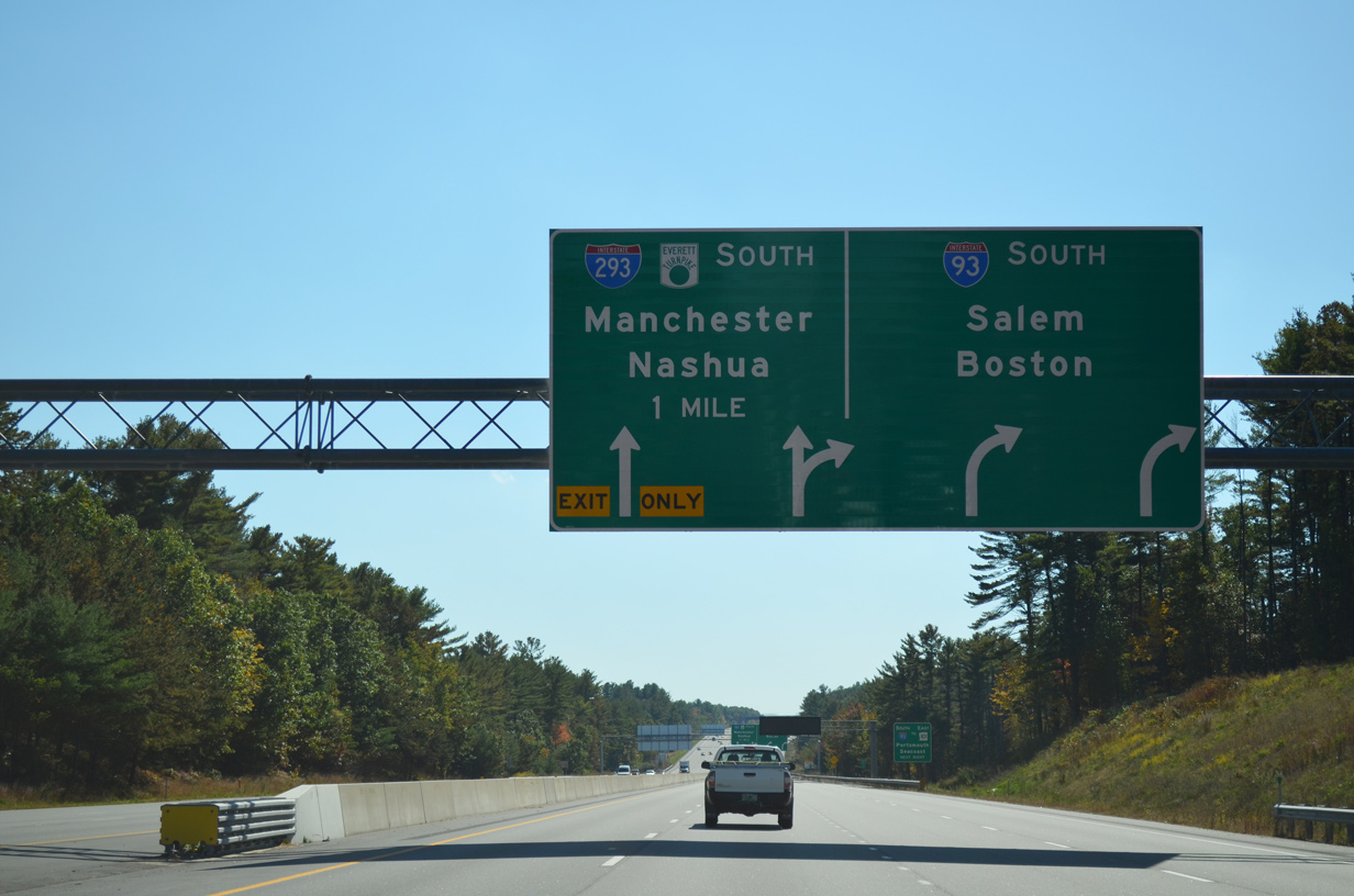 I-93 south at I-293/Everett Tpk - Hooksett, NH