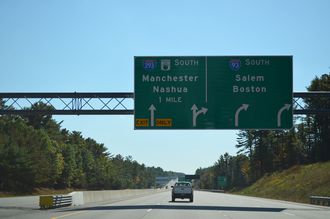I-93 south at I-293/Everett Tpk - Hooksett, NH