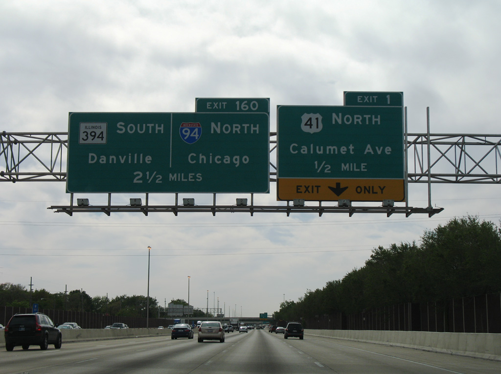 I-80/94 west at US 41 - Hammond, IN