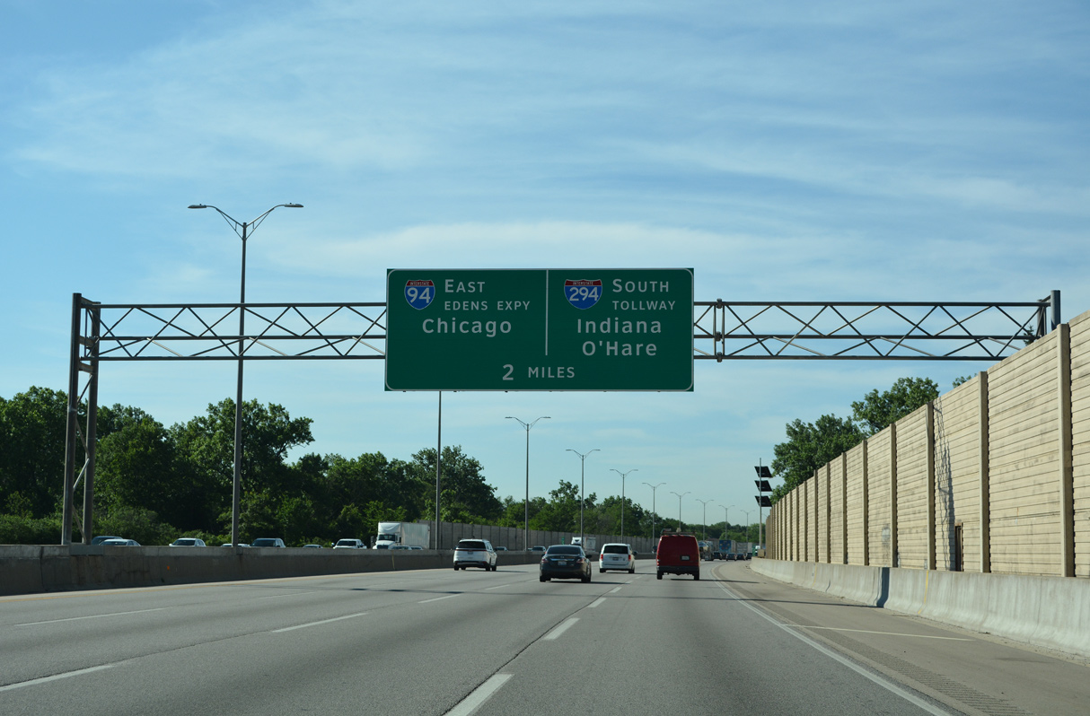 I-94 east at I-294 - Riverwoods, IL