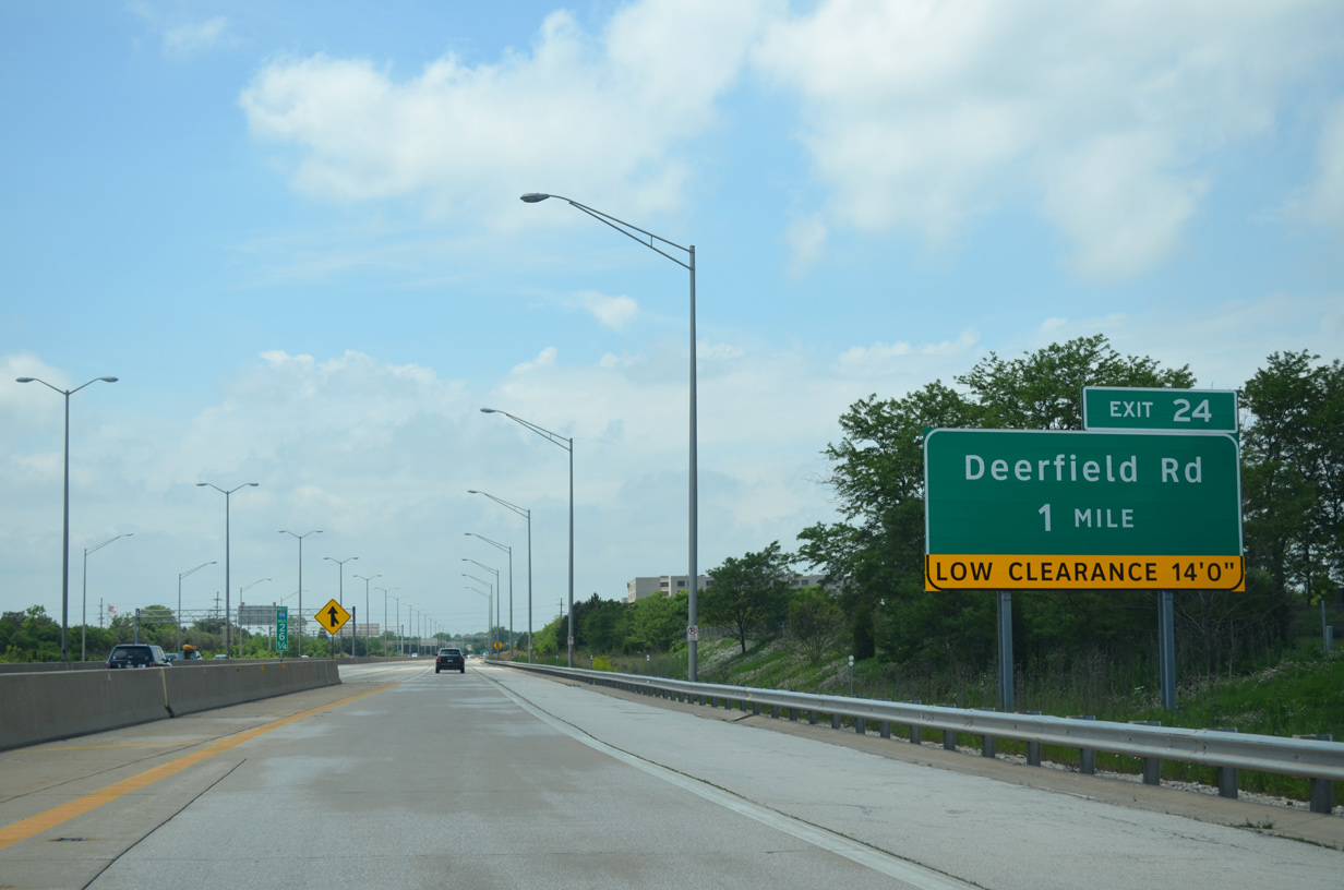 I-94 west at I-294 - Deerfield, IL