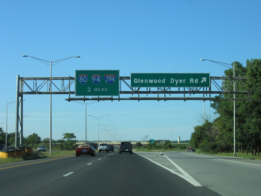 IL 394 north at Glenwood Dyer Rd - Lynwood, IL