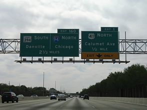 I-80/94 west at US 41 - Hammond, IN