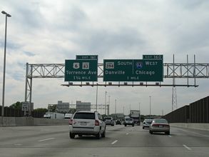 I-80/94 west at I-294/IL 394 - Lansing, IL