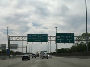 I-80/94 west at I-294/IL 394 - Lansing, IL