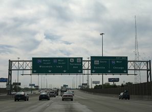 I-80/94 west at I-294/IL 394 - Lansing, IL