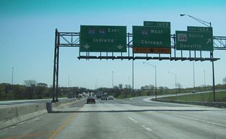 I-80/294 east at I-94/IL 394 - 2001