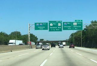 I-80/294 east at I-94/IL 394 - Thornton