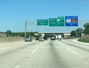 I-80/294 east at I-94/IL 394 - Thornton