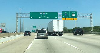 I-80/294 east at I-94/IL 394 - Thornton