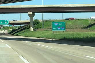 I-80/294 east at I-94/IL 394 - Lansing