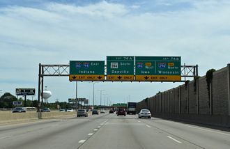 I-94 east at I-80-294/IL 394 - South Holland, IL