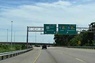 I-94 east at I-80-294/IL 394 - South Holland, IL