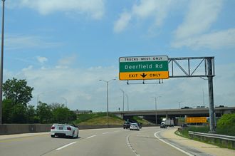 I-94 west at I-294 - Deerfield, IL
