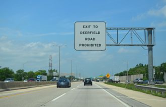 I-94 west at I-294 - Deerfield, IL