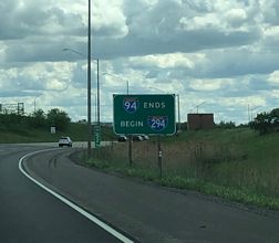 I-294 south at I-94 - Northbrook, IL