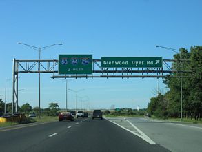 IL 394 north at Glenwood Dyer Rd - Lynwood, IL