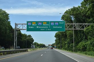 IL 394 north at I-80/94/294 - Lansing, IL