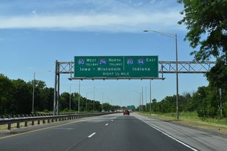IL 394 north at I-80/94/294 - Lansing, IL
