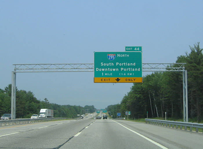 I-95/Maine Tpk north at I-295 - Scarborough