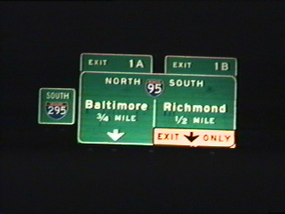 I-295 south at I-95/495 in 1999