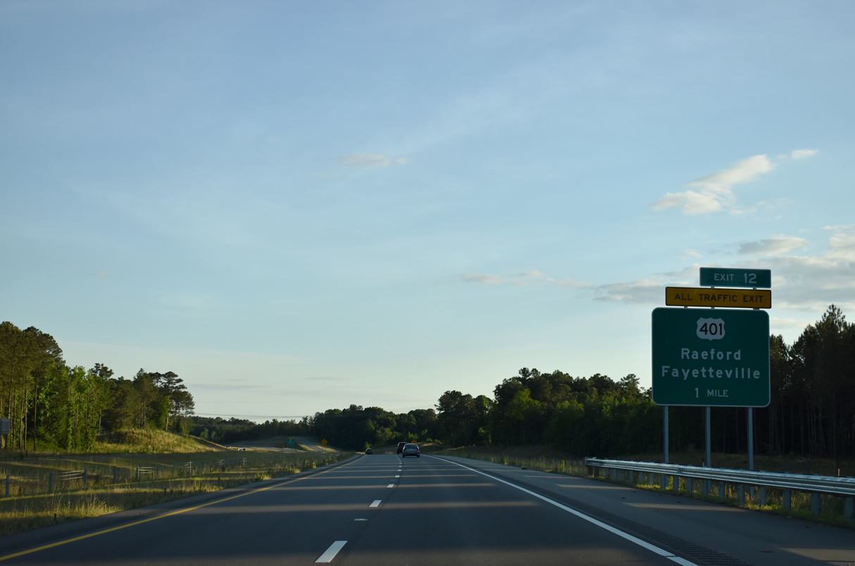 I-295 south at US 401 - Fayetteville, NC
