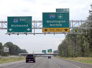 I-64 east at I-295 - Short Pump, VA