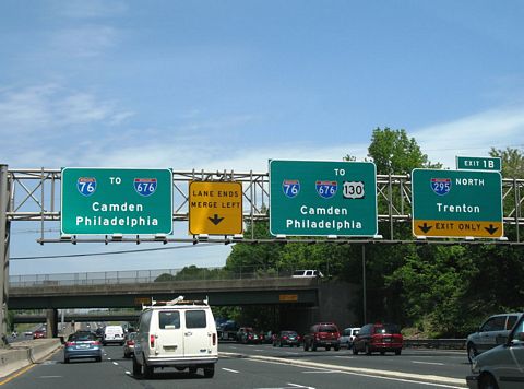 I-76/295 north split - Bellmawr, NJ