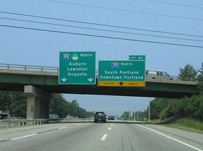I-95/Maine Turnpike North at Interstate 295 in Scarborough