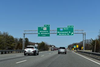 I-95 north at I-295 - Attleboro, MA