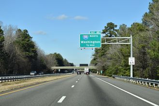 I-95 North at Interstate 295 outside Petersburg, Virginia